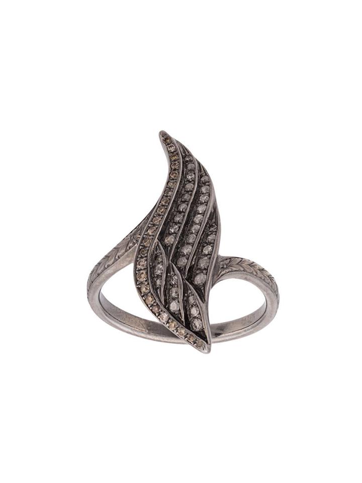 Loree Rodkin 18kt Diamond Wing Ring - Grey