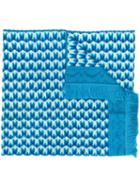 Missoni Knitted Scarf, Women's, Blue, Viscose/rayon/polyester