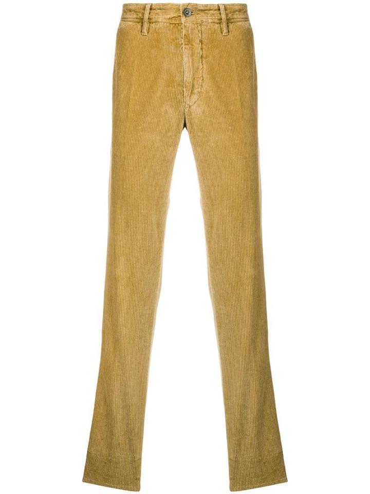 Incotex Corduroy Chino Trousers - Yellow