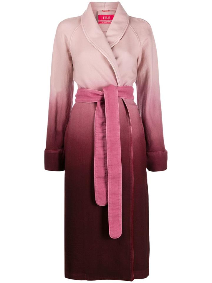 F.r.s For Restless Sleepers Ombré Robe Coat - Pink