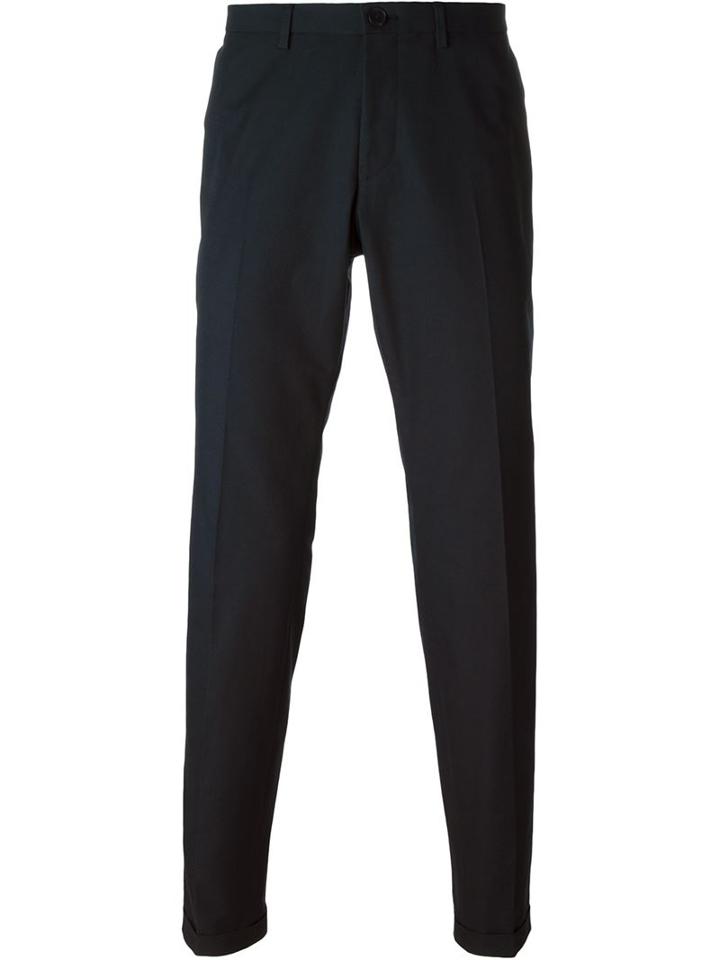 Boss Hugo Boss Tailored Trousers, Men's, Size: 52, Blue, Viscose/cotton