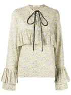 Matin Ruffle Top With Bell Sleeves - Yellow