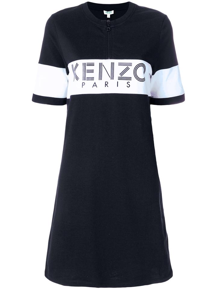 Kenzo Logo Print Dress - Black