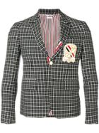 Thom Browne Tartan School Uniform Sport Coat - Blue