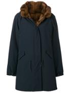 Liska Hooded Zip-up Coat - Blue