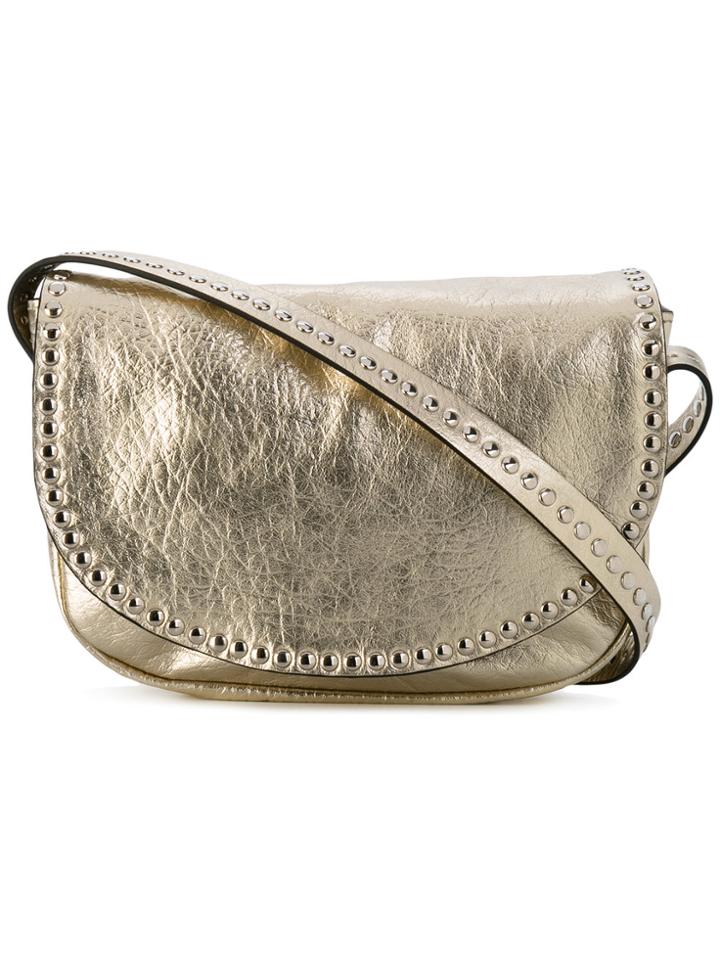Red Valentino Studded Trim Shoulder Bag - Metallic