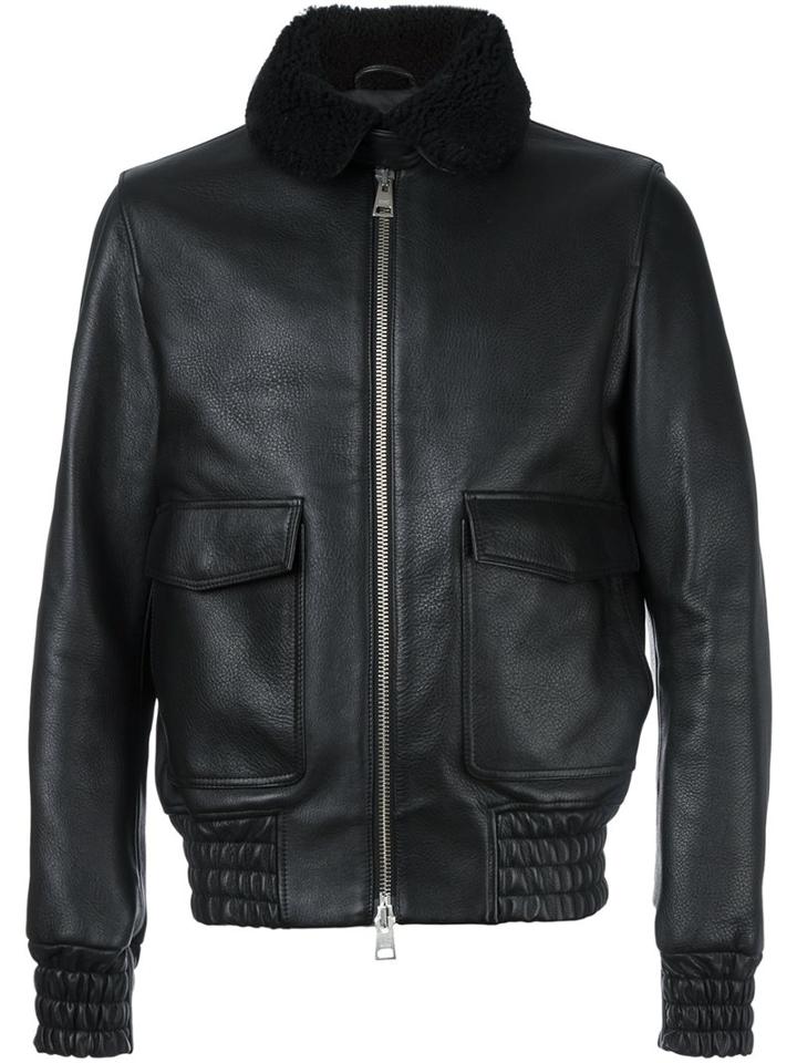 Ami Alexandre Mattiussi Fur Collar Zip Jacket