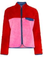 Ashley Williams Alice Fleece Shearling Jacket - Red
