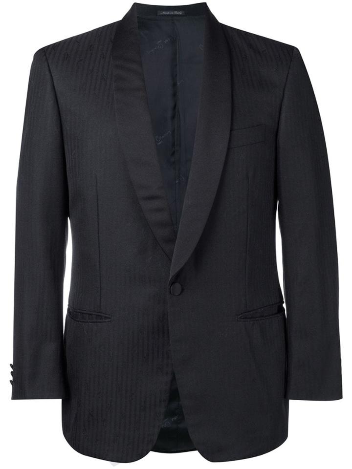 Pierre Cardin Vintage 1990's Pinstripe Blazer - Black