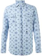 Hydrogen Star Print Shirt, Men's, Size: S, Blue, Cotton