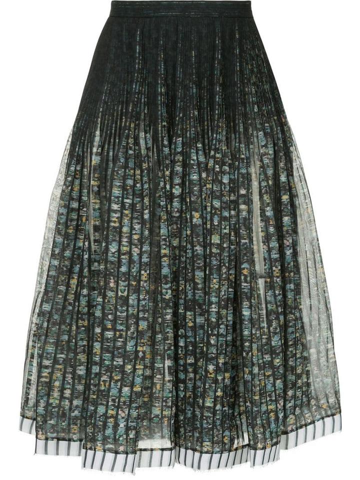 Nº21 Floral A-line Skirt - Black