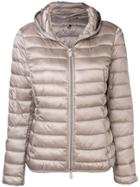 Save The Duck Hooded Quilted Jacket - Neutrals