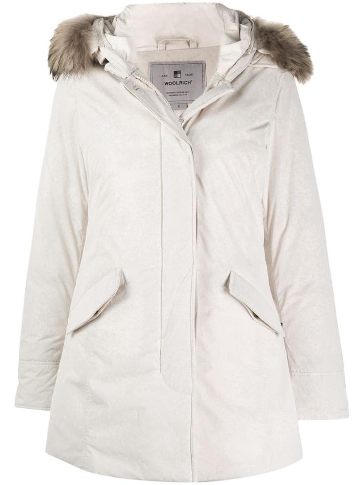 Woolrich Hooded Puffer Jacket - Neutrals