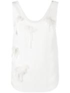 3.1 Phillip Lim - Peony Embroidered Tank - Women - Silk - 0, White, Silk