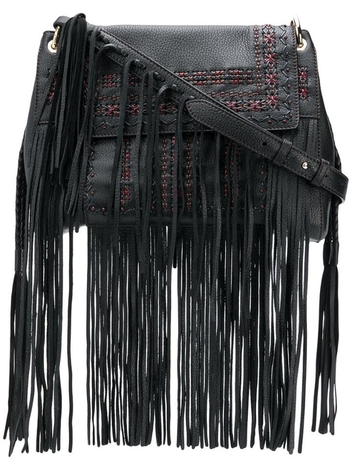 Etro Fringe Shoulder Bag - Black