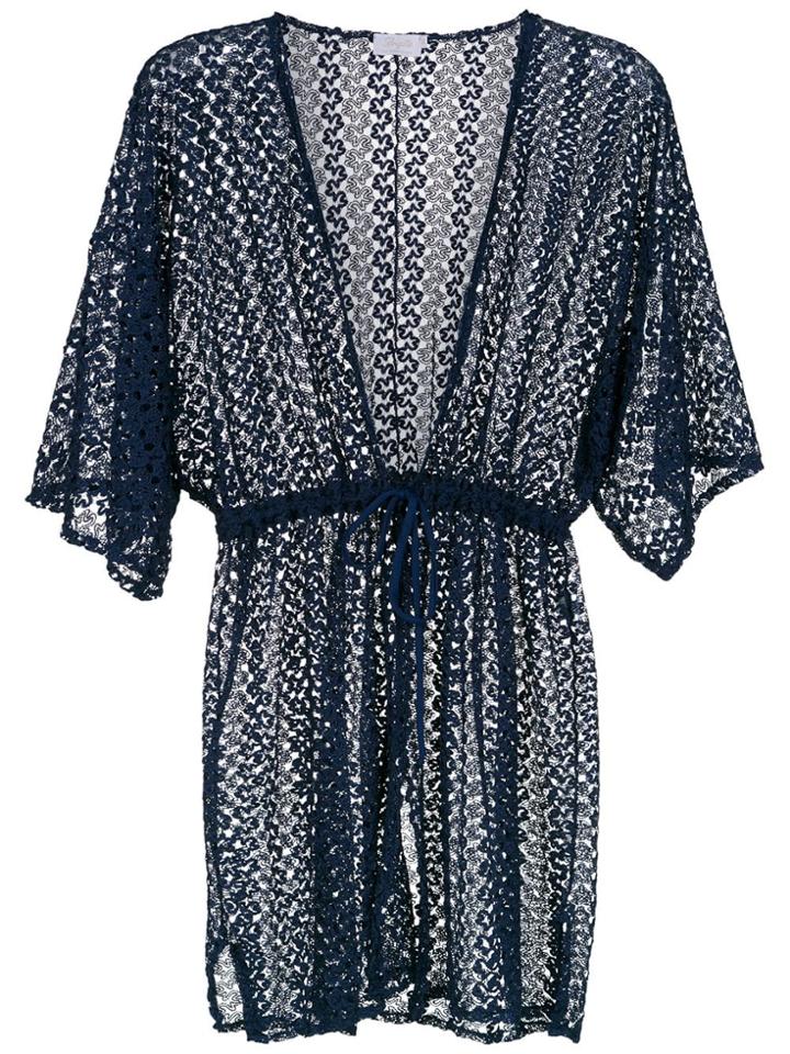 Brigitte Lace Beach Dress - Blue