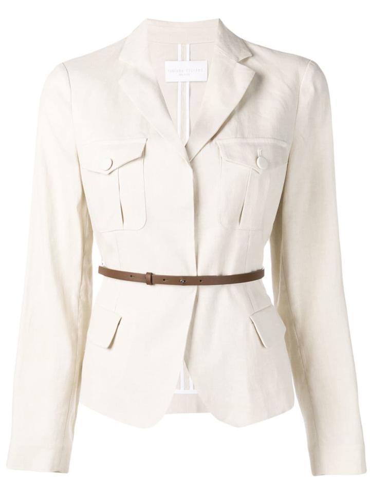 Fabiana Filippi Belted Blazer Jacket - Neutrals