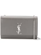 Saint Laurent Monogram Kate Shoulder Bag - Grey