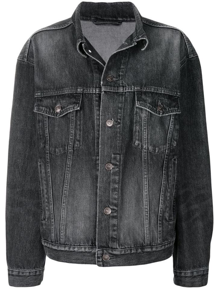 Balenciaga Embossed Logo Jacket - Black
