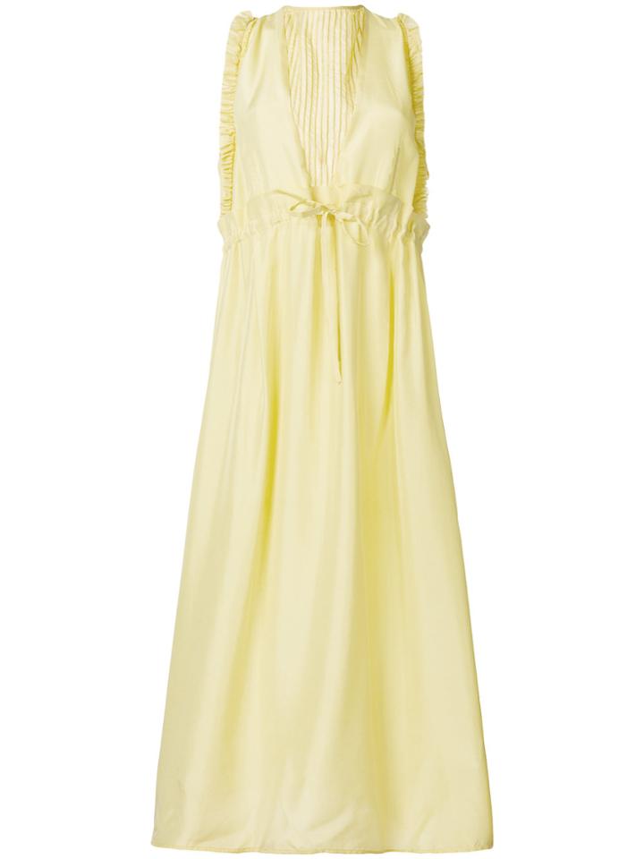 Tela Drawstring Waist Dress - Yellow & Orange