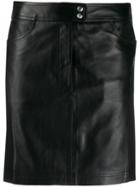 Alberta Ferretti Panelled High-waisted Skirt - Black