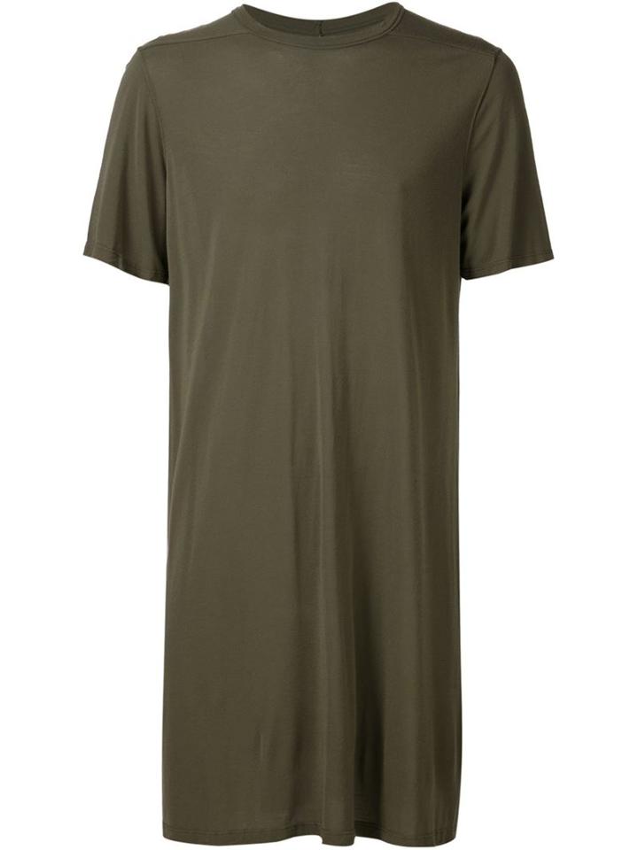 Rick Owens Oversized T-shirt, Men's, Size: Large, Green, Viscose/silk