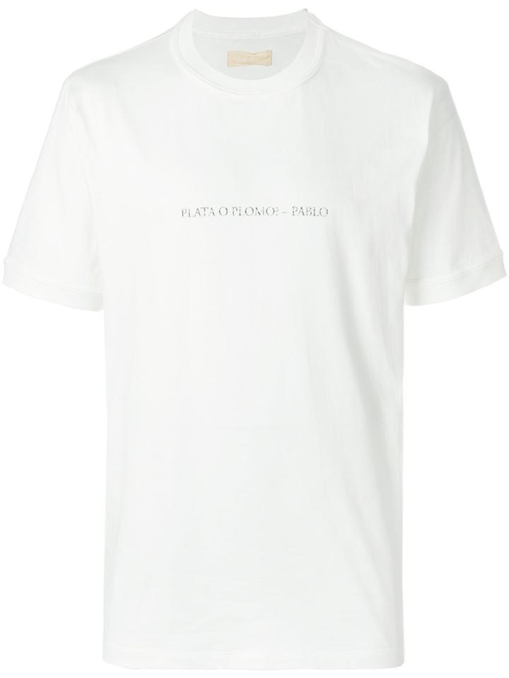 Ih Nom Uh Nit Narcos Quote Print T-shirt - White
