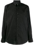 Karl Lagerfeld Velvet Dot Detail Shirt - Black