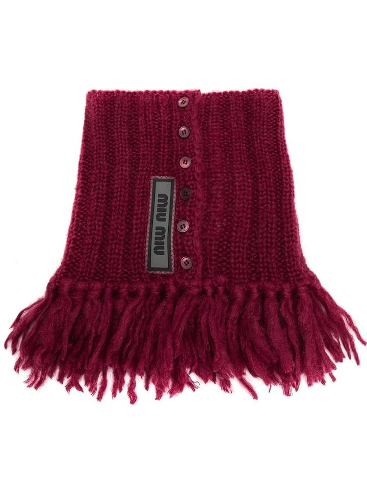 Miu Miu Miu Miu Mmz2841std F0399 Furs & Skins->calf Leather - Red