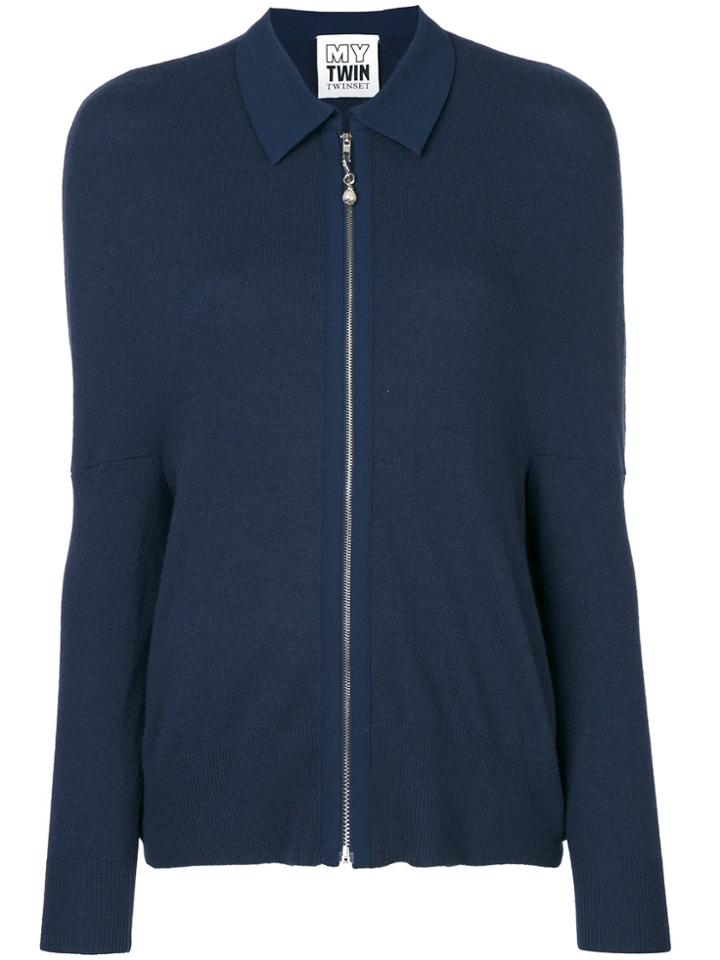 Twin-set Zip-up Cardigan - Blue