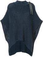 Fabiana Filippi Ribbed Half Sleeve Sweater - Blue