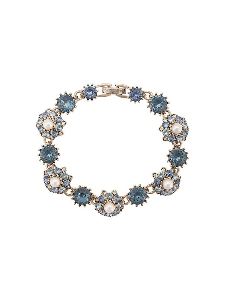Marchesa Notte Embellished Flower Bracelet - Blue