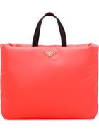 Prada Large Padded Nylon Tote - Yellow & Orange