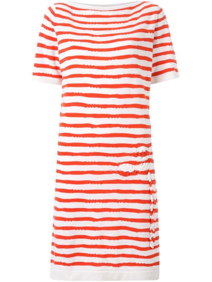 Barrie Striped Shortsleeved Knit Dress