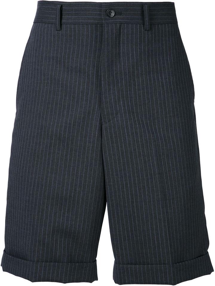 Comme Des Garçons Homme Plus Striped Pleated Shorts
