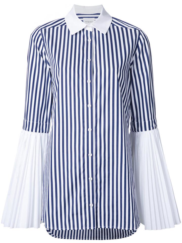 Monographie Striped Shirt, Women's, Size: 34, Blue, Cotton/polyester