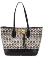 Salvatore Ferragamo Monogram Print Shoulder Bag - White