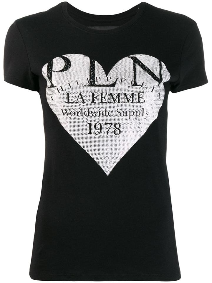 Philipp Plein Studded Heart T-shirt - Black
