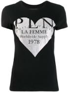 Philipp Plein Studded Heart T-shirt - Black
