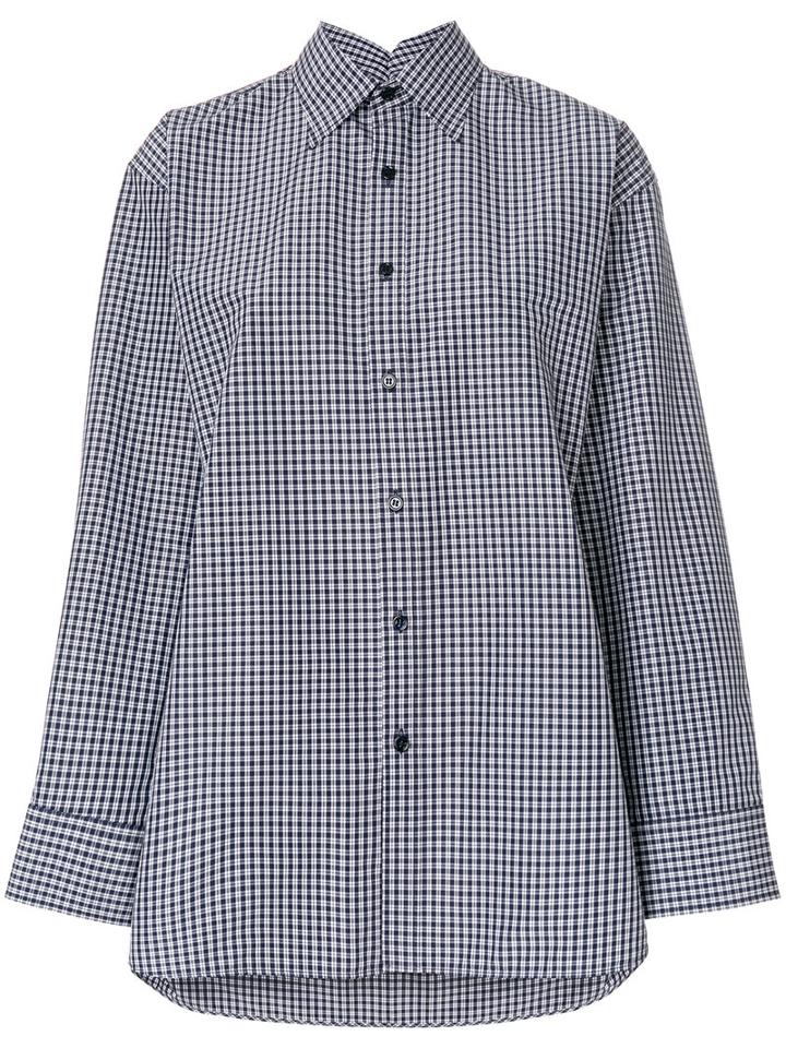Balenciaga - Pinched Collar Shirt - Women - Cotton - 38, Blue, Cotton
