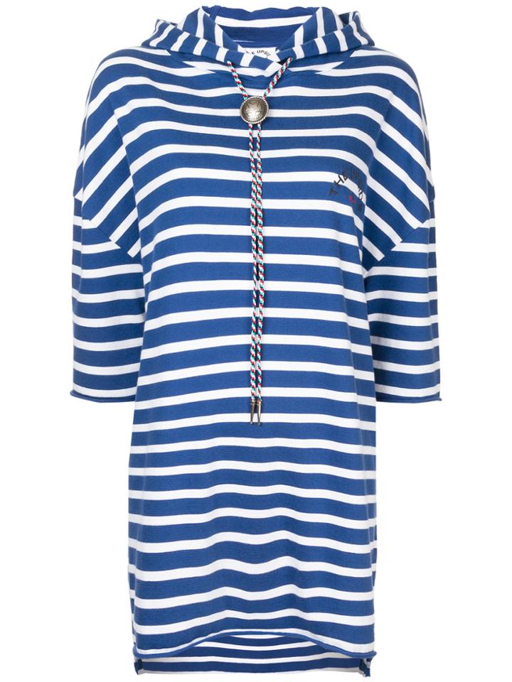 The Upside Striped Hoodie Dress - Blue