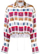 Sonia Rykiel Drawstring Waist Patterned Shirt - Neutrals