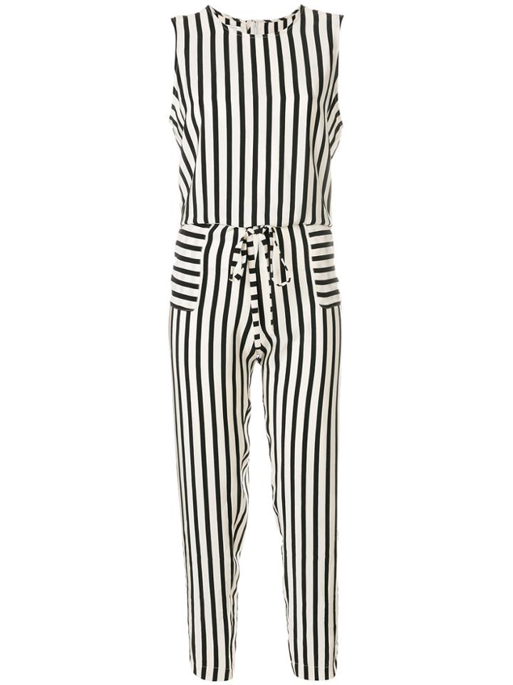 Chinti & Parker Striped Jumpsuit - Black