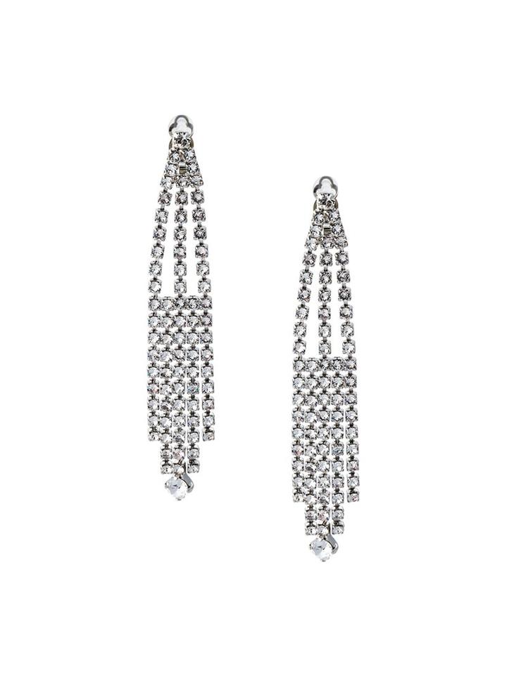 Saint Laurent Cascading Clip-on Earrings, Women's, Metallic
