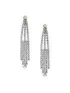Saint Laurent Cascading Clip-on Earrings, Women's, Metallic