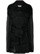 Dolce & Gabbana Vintage 1990's Sheer Double Breasted Coat - Black