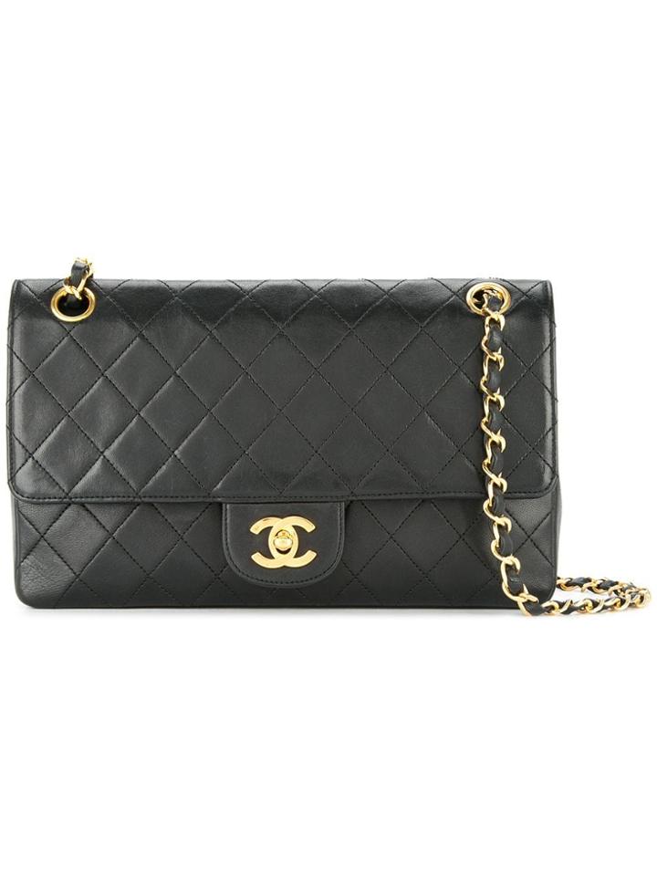 Chanel Vintage Double Flap 25cm Bag - Black