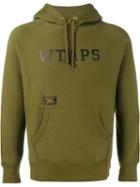 Wtaps Logo Hooded Sweatshirt, Men's, Size: Xl, Green, Cotton