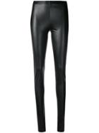 Plein Sud Faux Leather Skinny Leggings - Black