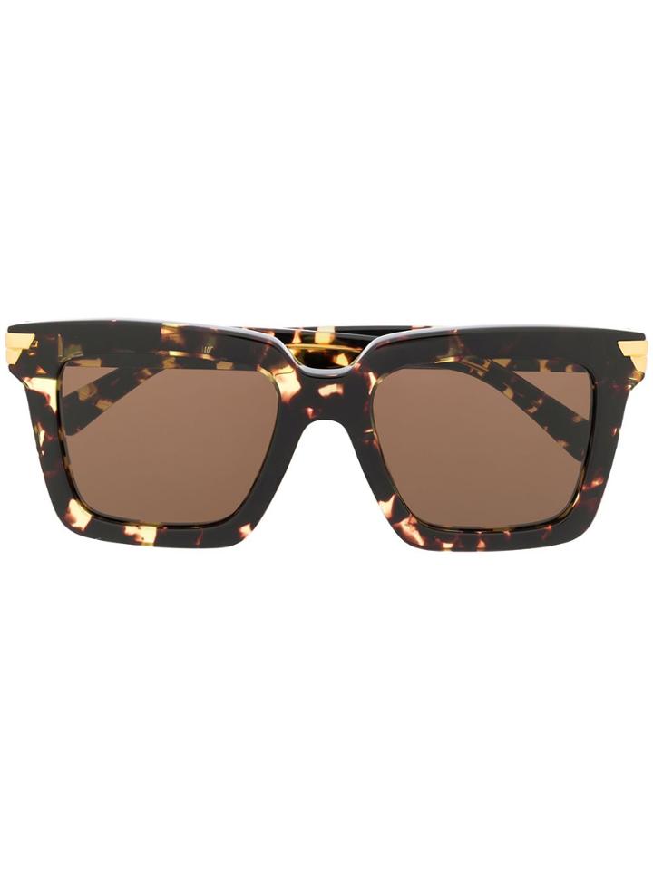 Bottega Veneta Eyewear Tortoiseshell Square-frame Sunglasses - Brown